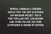 Tropical Wesrican - Western Font, a Slab Serif Font by Iqsiart Studio (Thumbnail 3 of 6)