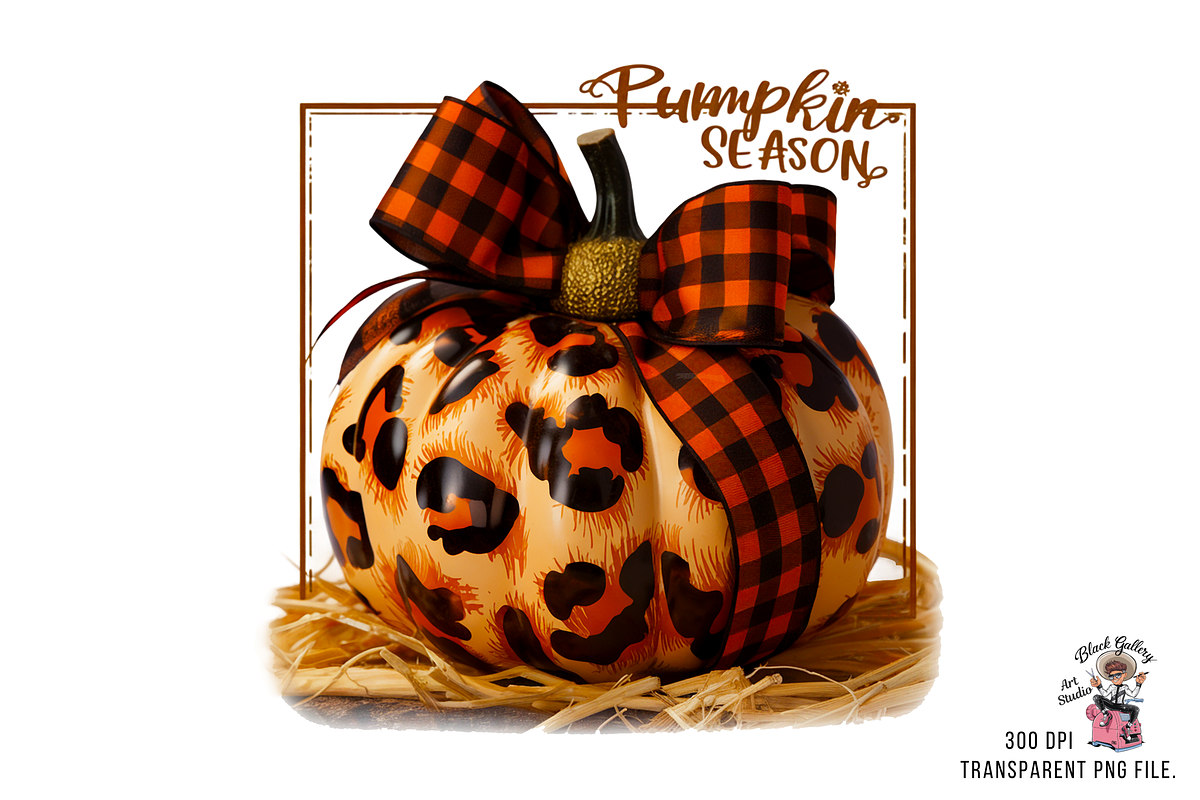 Cow Print Pumpkin Season PNG Bundle, a Graphic by Clipart Studio (Photo 2 of 11)