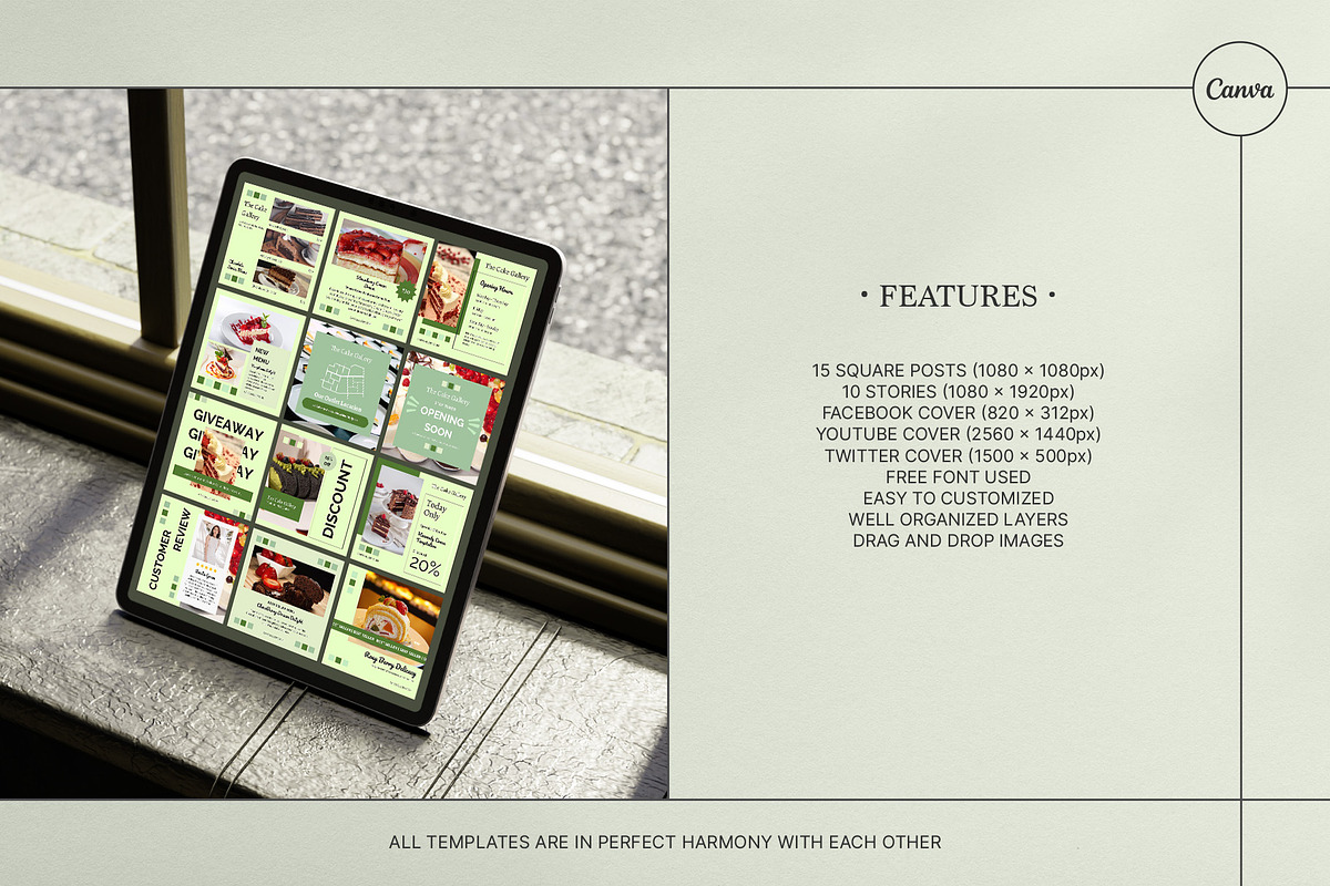 Cake Gallery | Social Media Kit, a Social Media Template by prajapixels (Photo 2 of 6)