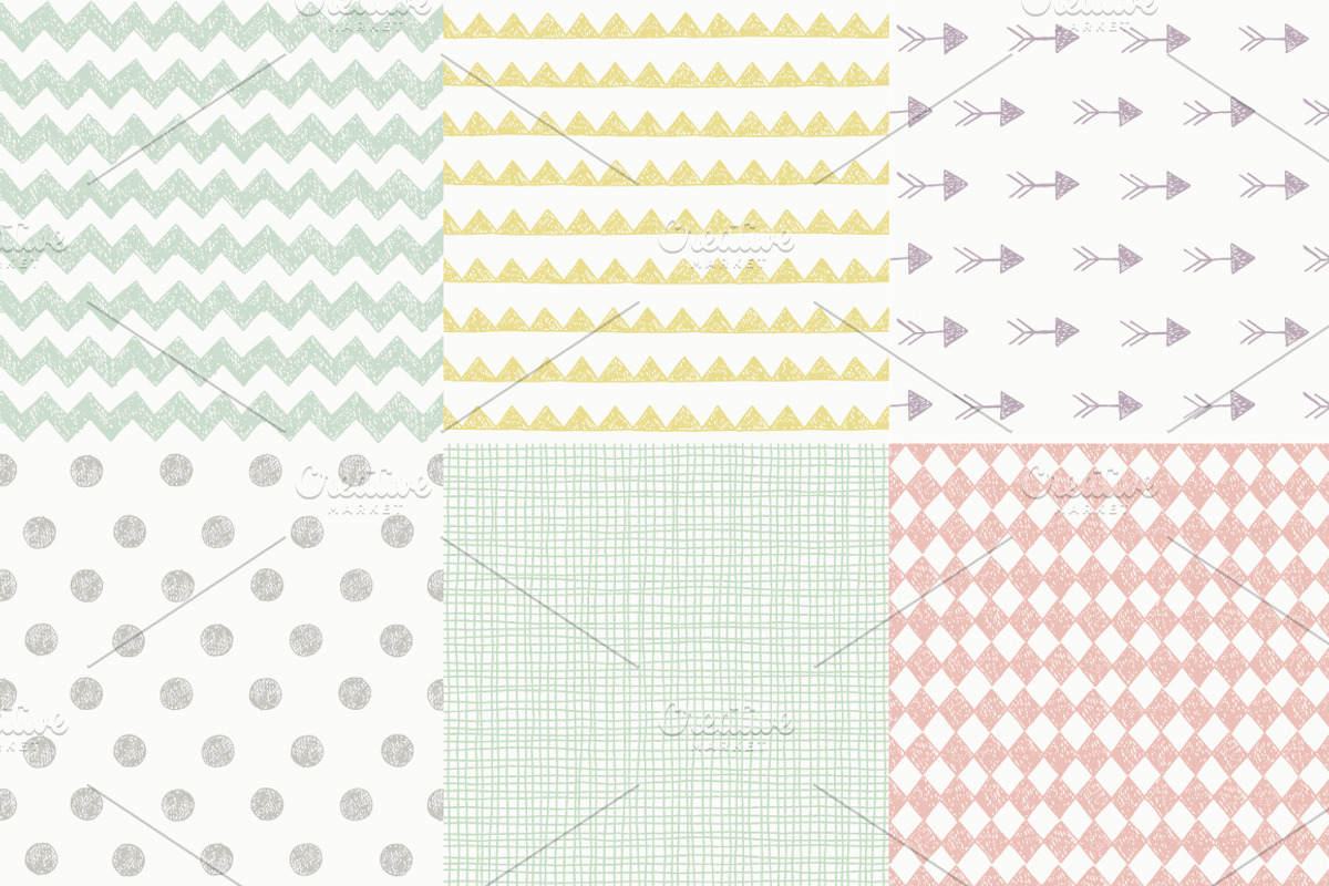 Hand drawn patterns preview 3