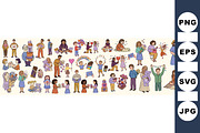 Valentines Day People Clipart Set, an Illustration by designvectx (Thumbnail 1 of 3)