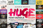 HUGE BUNDLE, a Sans Serif Font by maghrib (Thumbnail 1 of 41)