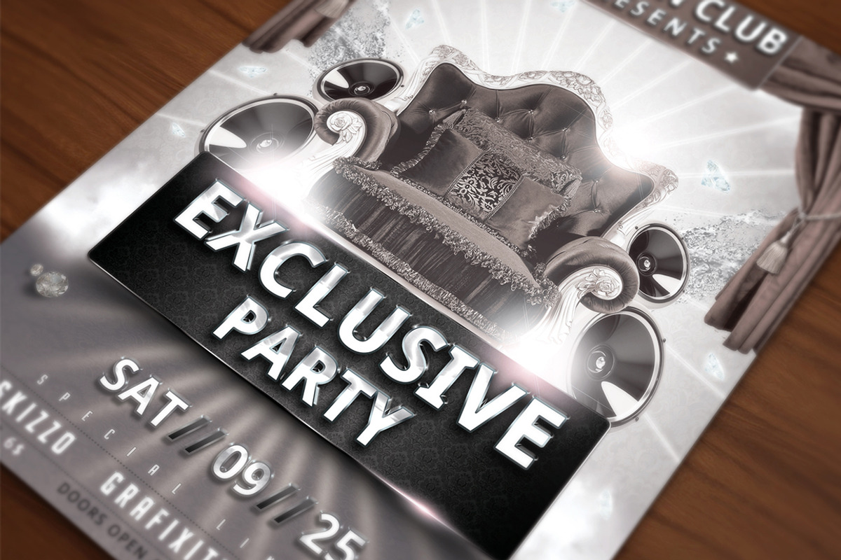 Luxury Exclusive Classy Poster, a Flyer Template by VectorBurn (Photo 1 of 5)