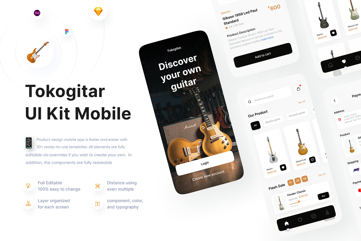 Tokogitar - E-commerce UI Kit Mobile, an UI Kit Template by Korsa Agency (Photo 1 of 6)
