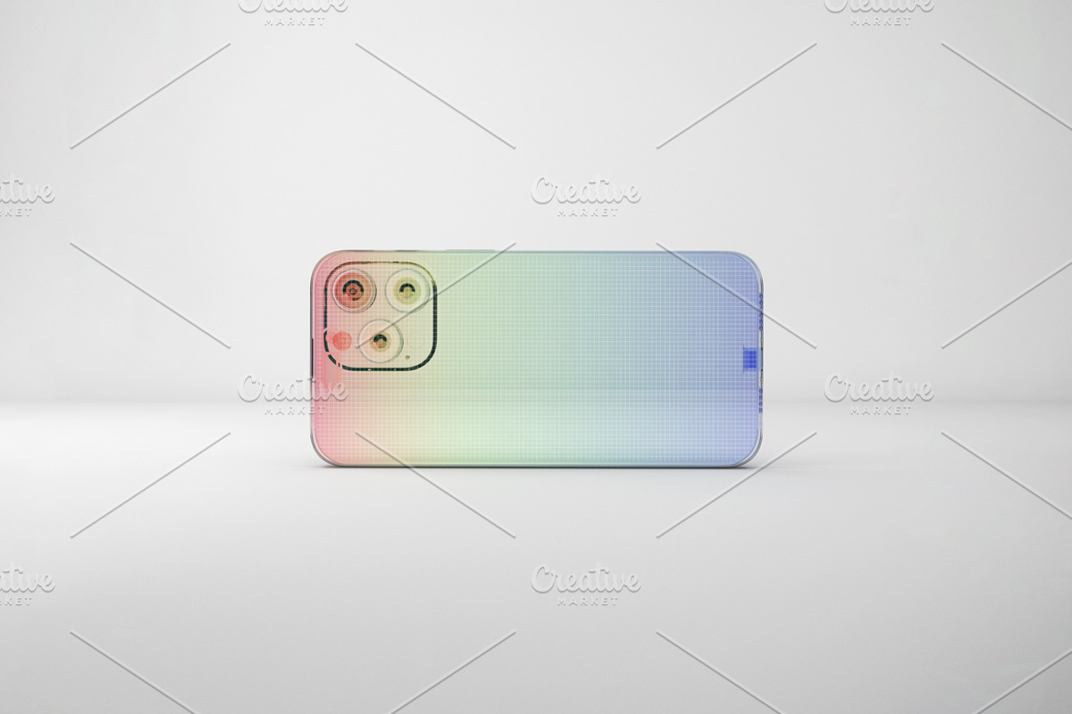 Gradient Glass iPhone 16 Mockup, an iPhone Mockup by Qaleb Studio