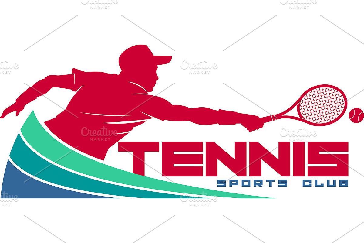 Tennis Sports Club Logo, an Illustration by HitToon