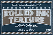 Rolled Ink Texture Auto-Press, a Layer Style Add-On by Matt Borchert (Thumbnail 2 of 6)