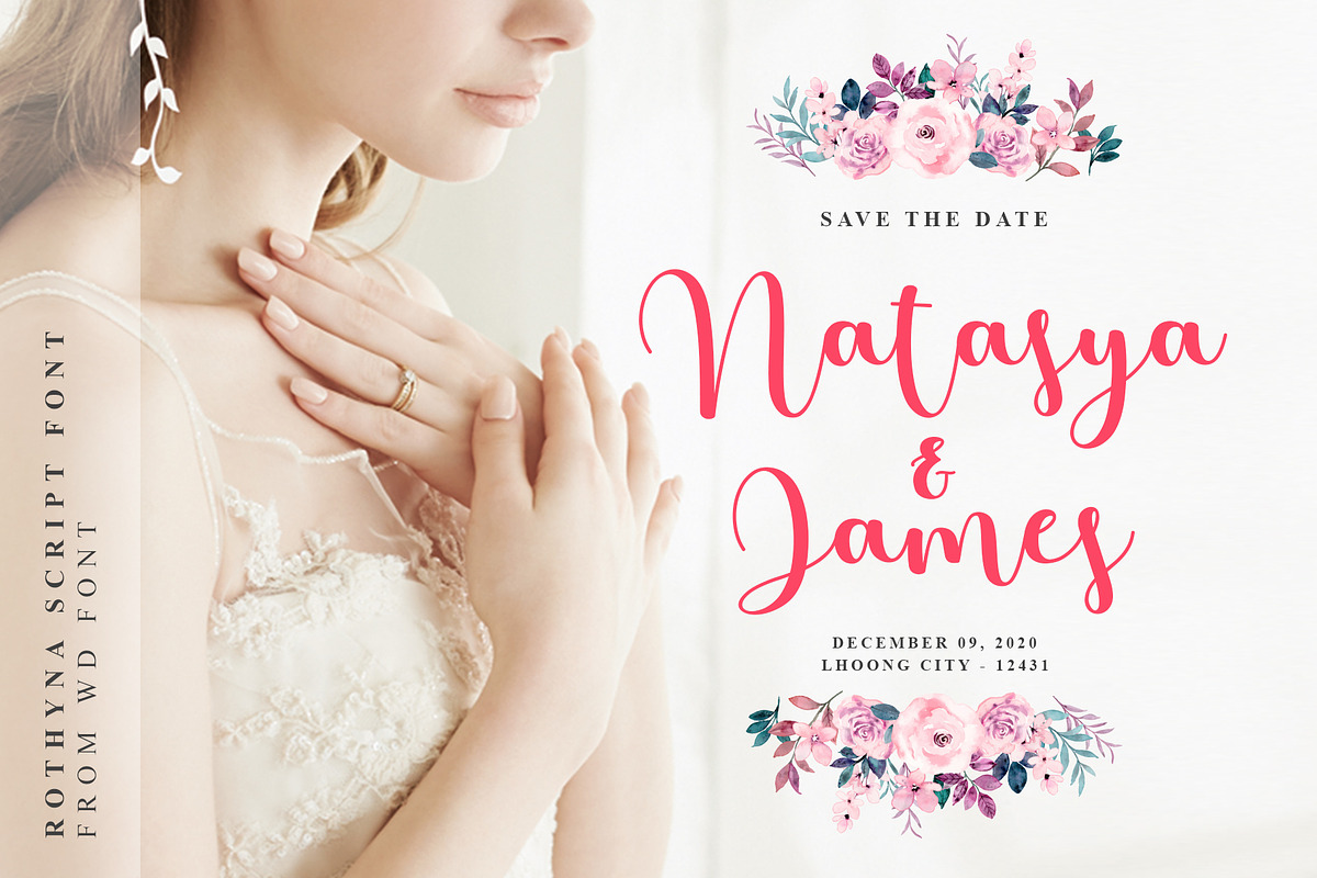 Rothyna Script | Modern Wedding Font, a Script Font by WDfont (Photo 3 of 8)