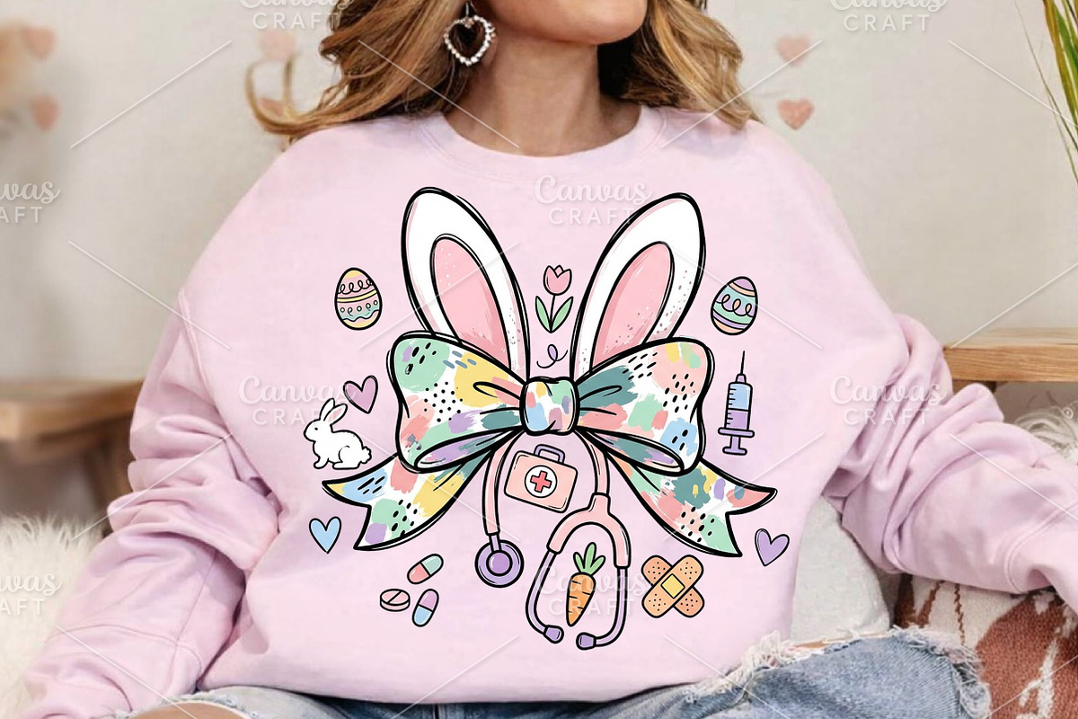 Easter Nurse Coquette PNG, an Illustration by Canvas Craft (Photo 4 of 6)