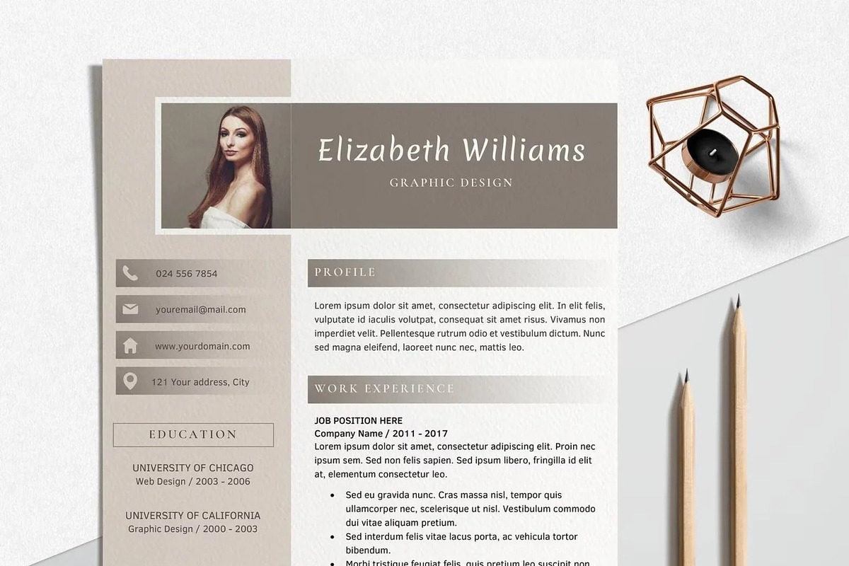 Resume with Photo Template Bundle, a Resume Template by LucaTheme (Photo 4 of 6)