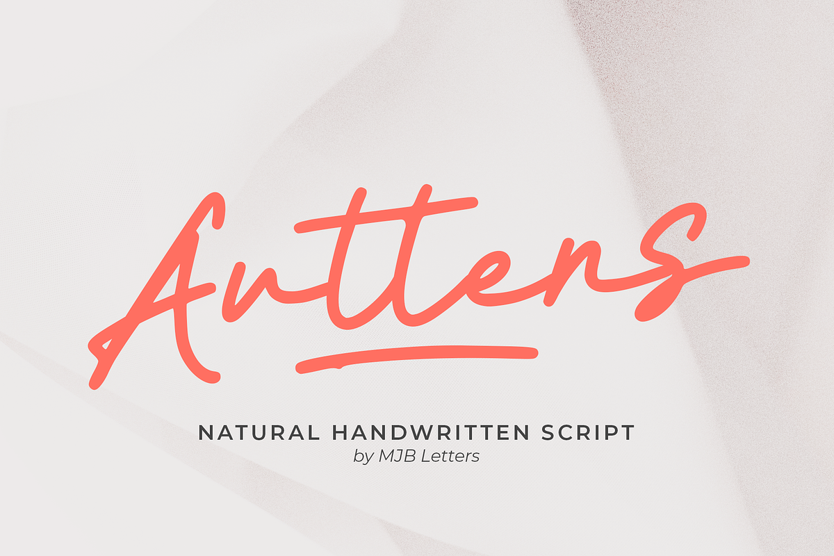 Auttens – Natural Handwritten Scri, a Handwritten Font by MJB Letters (Photo 1 of 10)