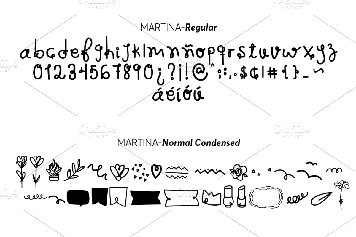 Martina font and 9 Instagram posts preview 2