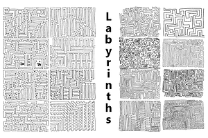 A large set of labyrinths.