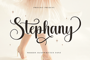 Stephany, a Handwritten Font by Mozatype (Thumbnail 1 of 10)