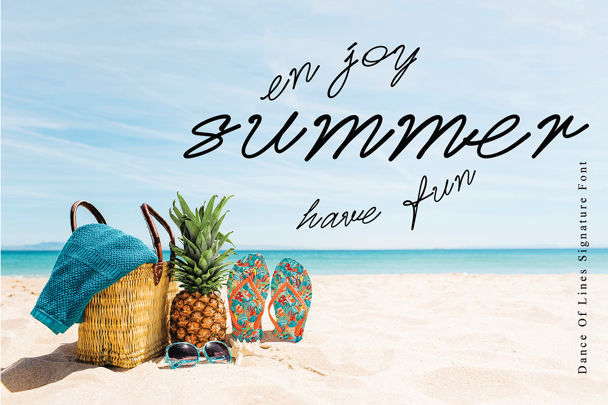 Dance Of Lines Signature Font preview 8
