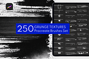 250 Grunge Procreate Brushes, a Brush Add-On by Selentaori Studio (Thumbnail 1 of 10)