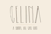 CELINA Skinny Hand Lettered Font, a Handwritten Font by Rhonna Designs (Thumbnail 1 of 5)