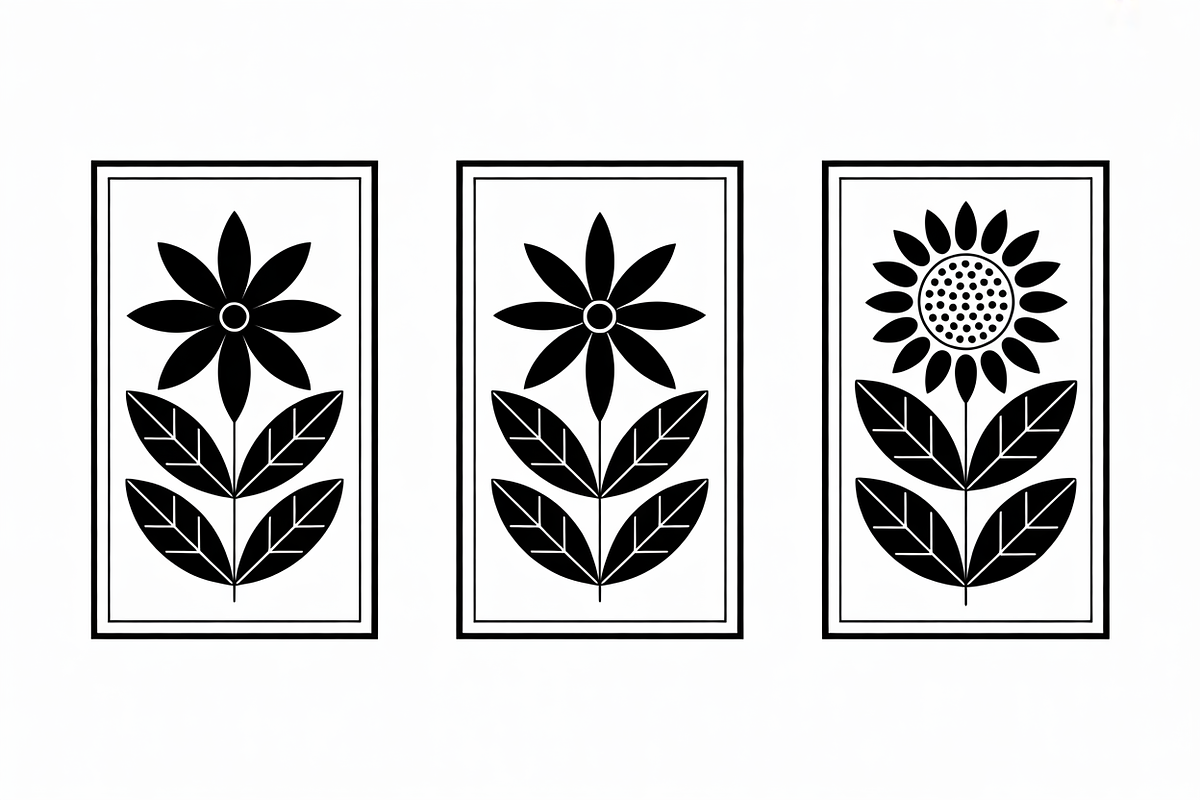 Minimal Flower Laser Cut Silhouette, an Icon by Amazin_art (Photo 5 of 11)