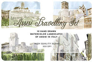 Assisi Travelling Set Watercolors