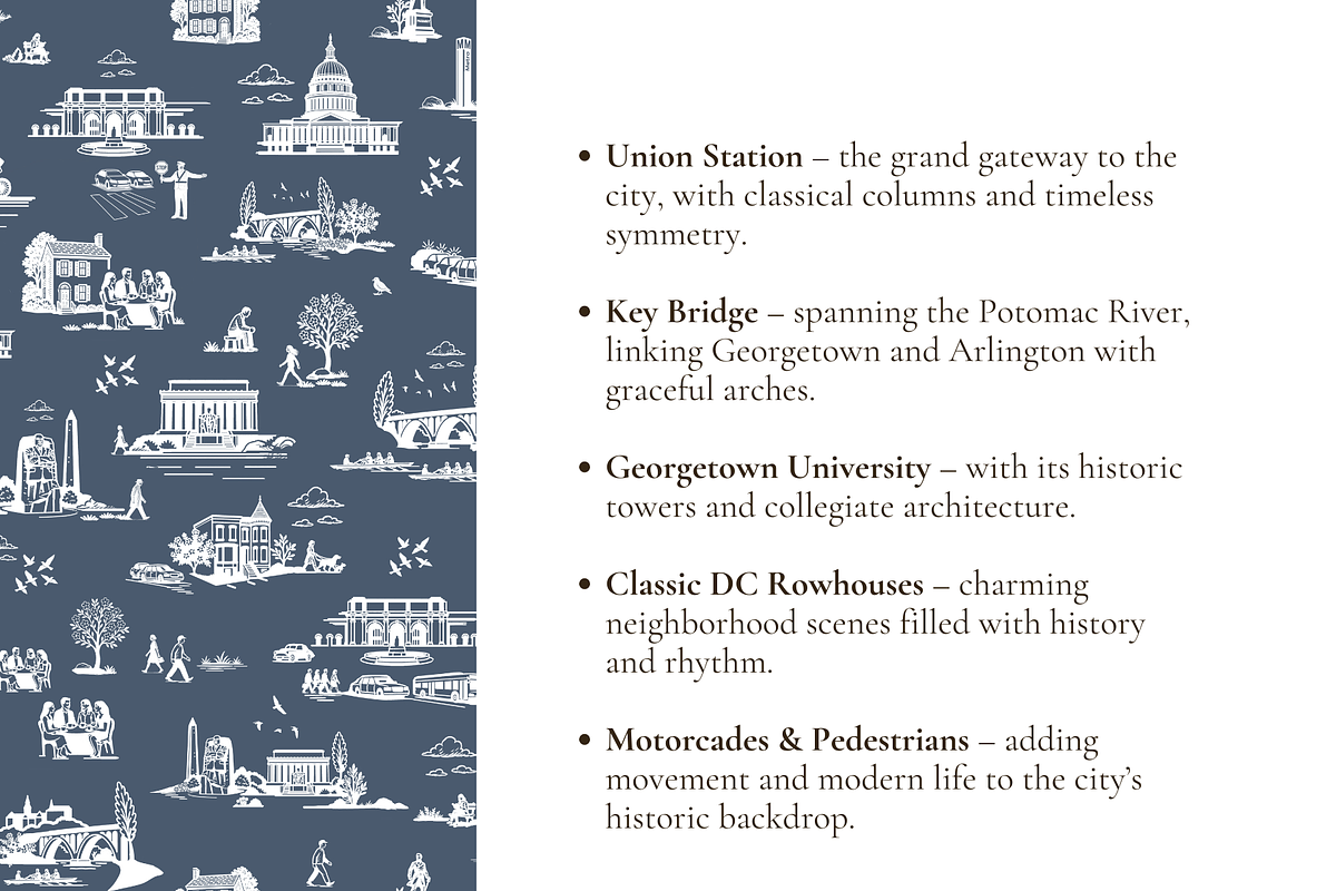 Washington DC Seamless Pattern Set, a Pattern Graphic by Hughes Studio (Photo 5 of 9)