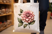 Dahlia Flower Watercolor Cliparts, an Illustration by Rose Art (Thumbnail 6 of 7)