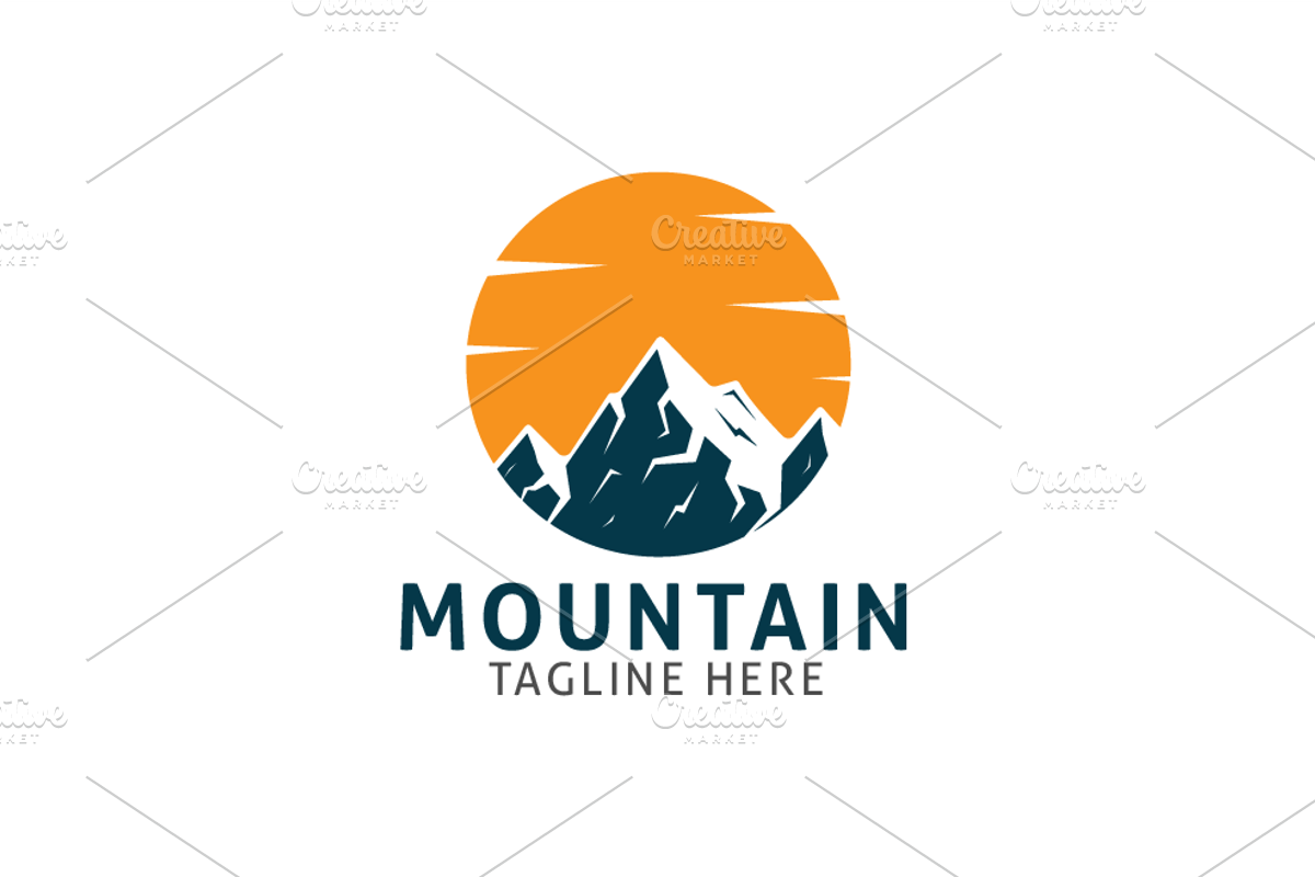 Circle Mountain Logo Template, a Branding & Logo Template by Twelve.std