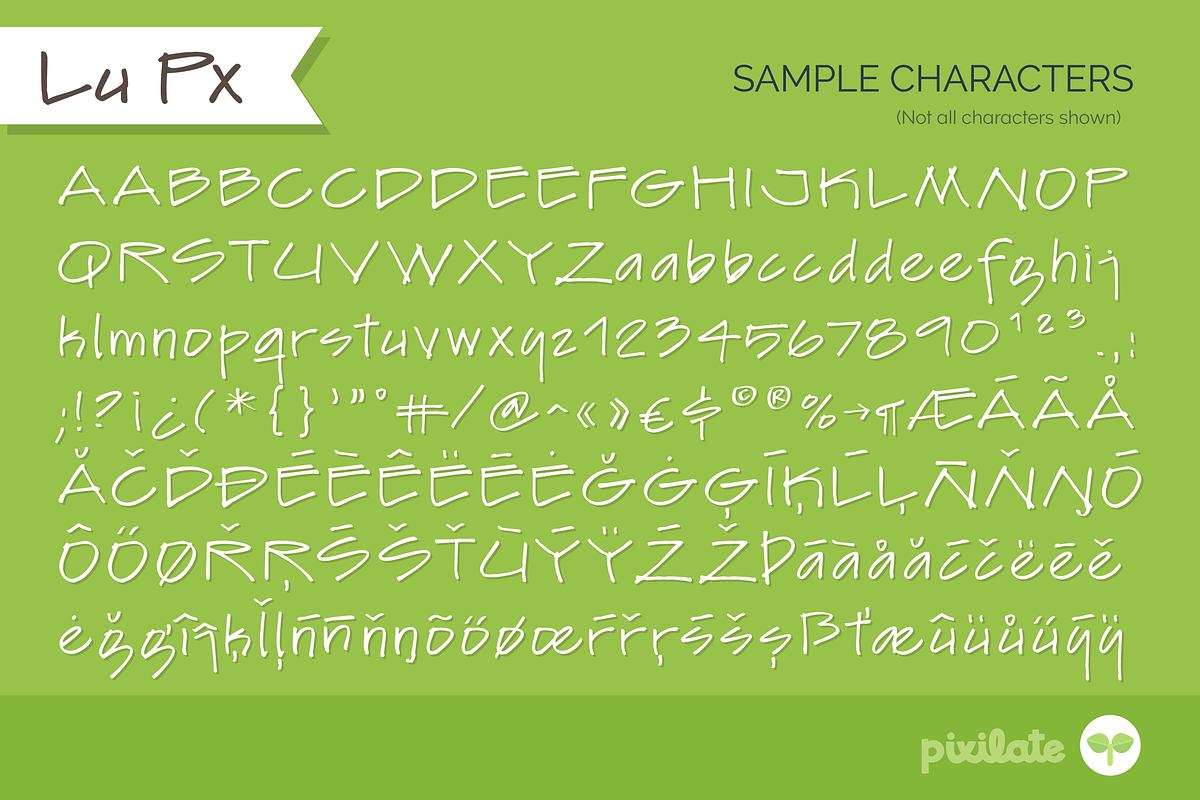 Lu Px natural handwriting font preview 4