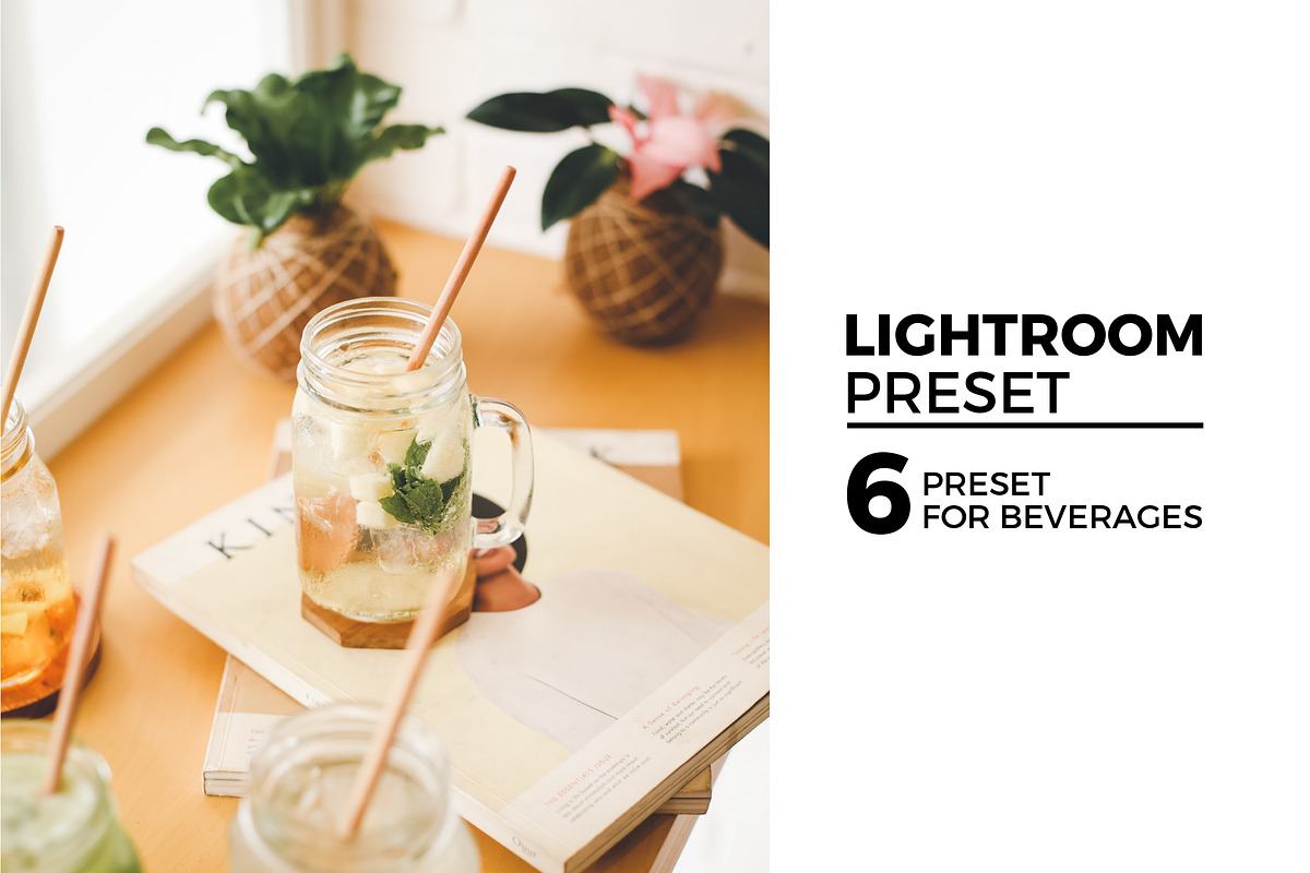 6 Lightroom Preset for Beverages, an Action Add-On by IKFDY