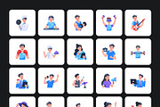 75 Avatar Flat Icons, an Emoji Icon by Prosymbols (Thumbnail 9 of 10)