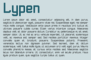 Lypen font family, a Sans Serif Font by vlad.berla (Thumbnail 6 of 7)