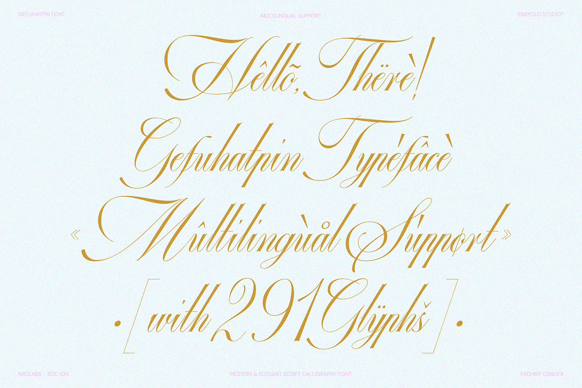 GEFUHATPIN — Elegant Calligraphy, a Script Font by Enxyclo Studio (Photo 22 of 23)