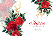 Red Watercolor Flowers & Wreaths, an Illustration by Feather Grace Designs (Thumbnail 12 of 15)