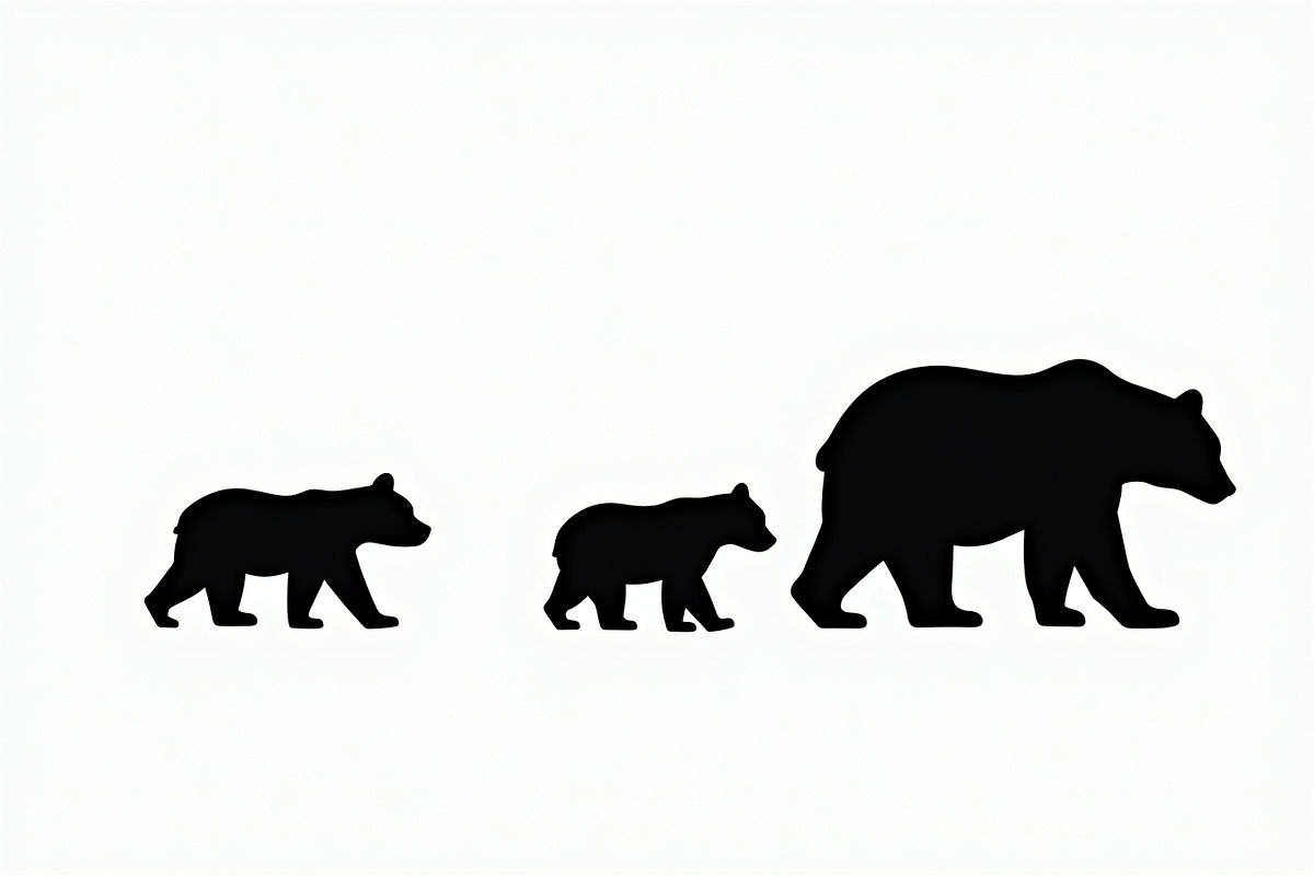 Bear Family Silhouette Bundle, an Illustration by jahid234 (Photo 8 of 9)