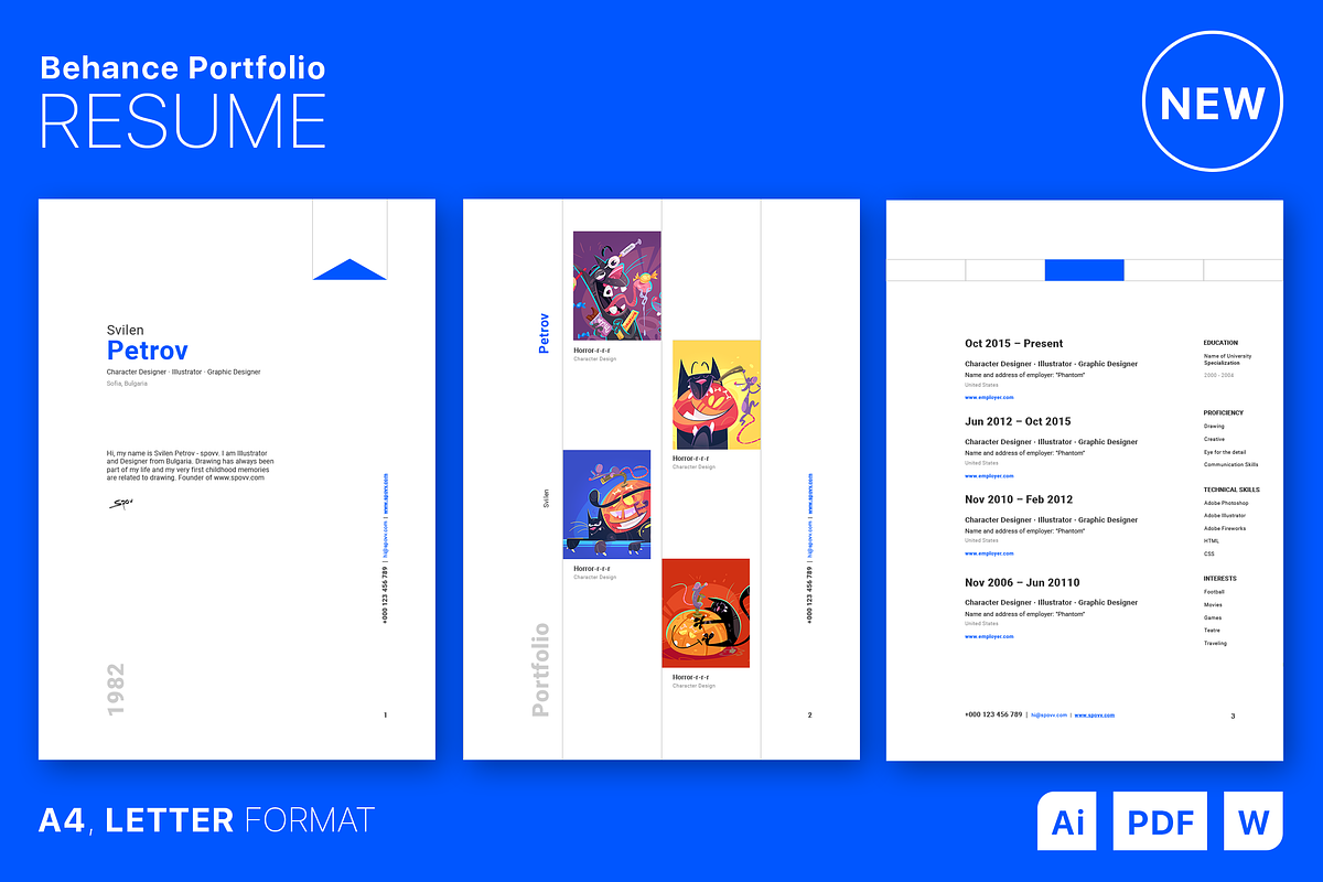 Behance Portfolio Resume, a Resume Template by Spovv