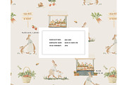 Mama bunny market rabbit pattern, a Pattern Graphic by Milatoo (Thumbnail 2 of 4)