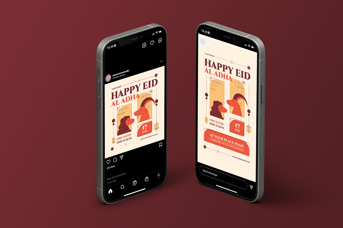 Minimal Creative Eid Al Adha Flyer, a Flyer Template by Neermana (Photo 4 of 4)