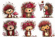 Whimsical Spring Hedgehog Clipart, an Illustration by Designworld (Thumbnail 4 of 8)