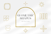 Golden glitter retro shapes, an Object Graphic by MilyArt (Thumbnail 1 of 3)