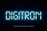 Digitron Font, a Sans Serif Font by OWPictures (Thumbnail 1 of 8)