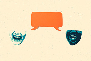 People chatting together and laughing