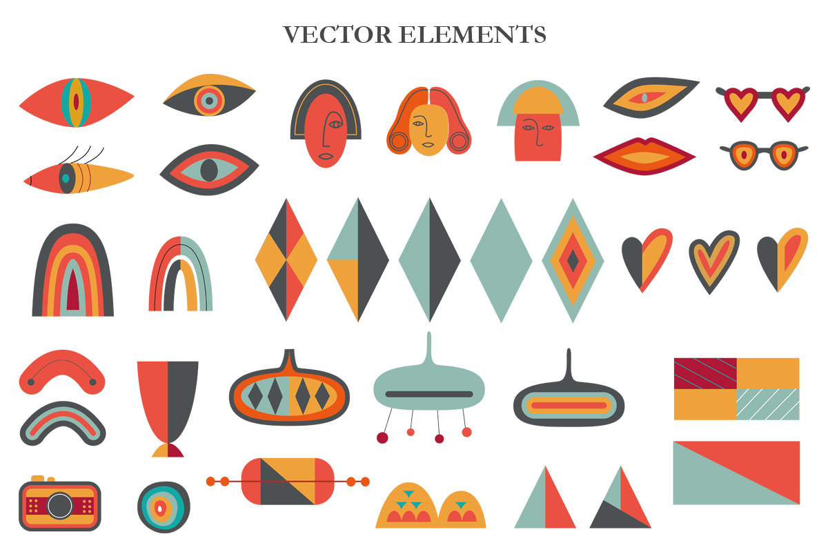 MidCentury Retro Geometry Abstract, an Object Graphic by Sofico (Photo 10 of 14)
