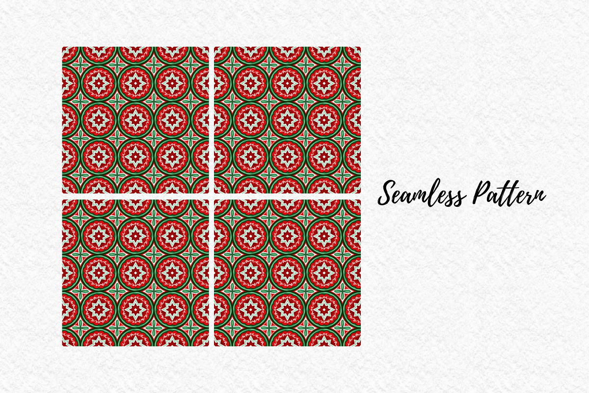 Christmas Tiles seamless patterns, a Pattern Graphic by AkiraVilla (Photo 5 of 7)