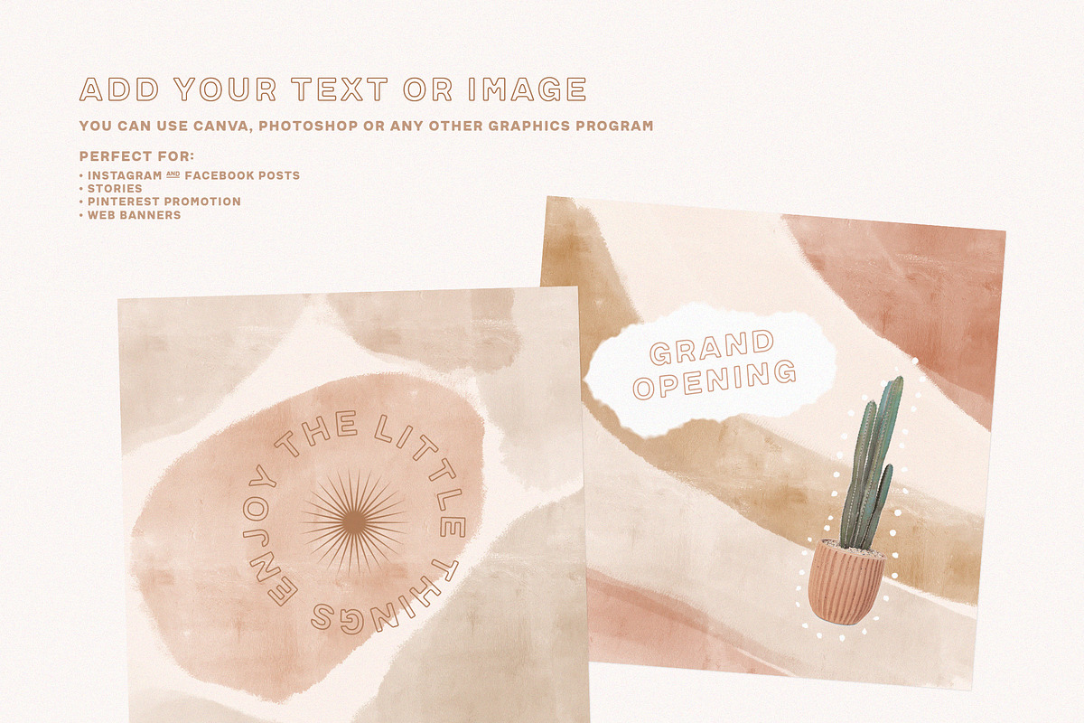 Beige Boho Backgrounds, a Background Graphic by Orca Design (Photo 2 of 5)