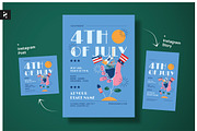 Blue Creative 4th of July Flyer, a Flyer Template by Neermana (Thumbnail 1 of 4)
