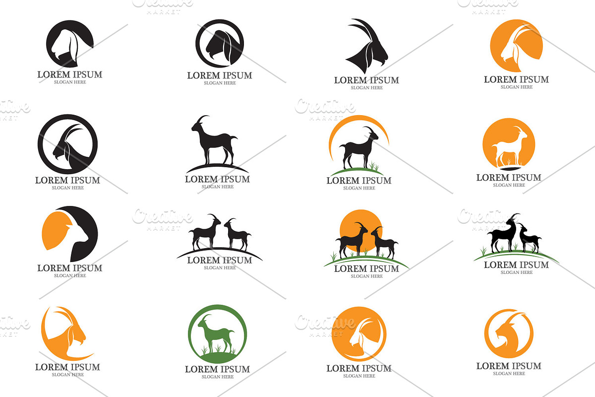 Goat head logo vector, a Branding & Logo Template by LOGOCREATIVE