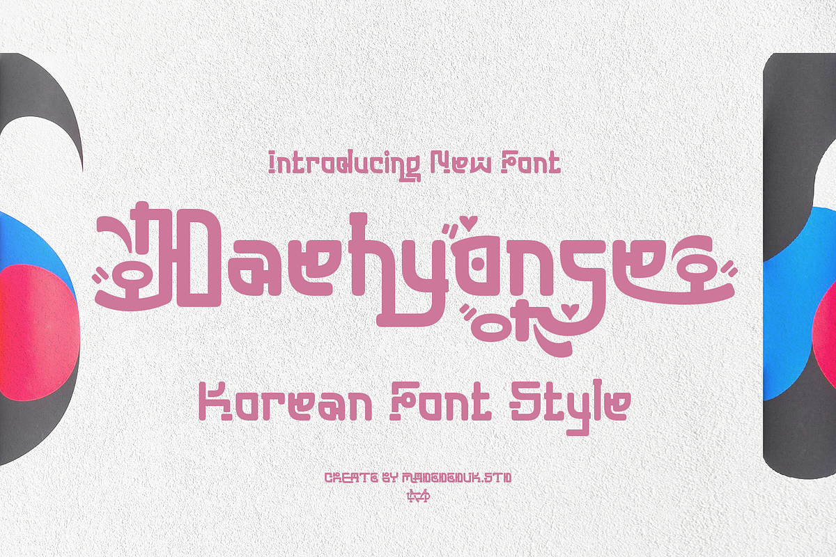 Daehyonse - Korea Font, a Sans Serif Font by madeDeduk (Photo 1 of 8)