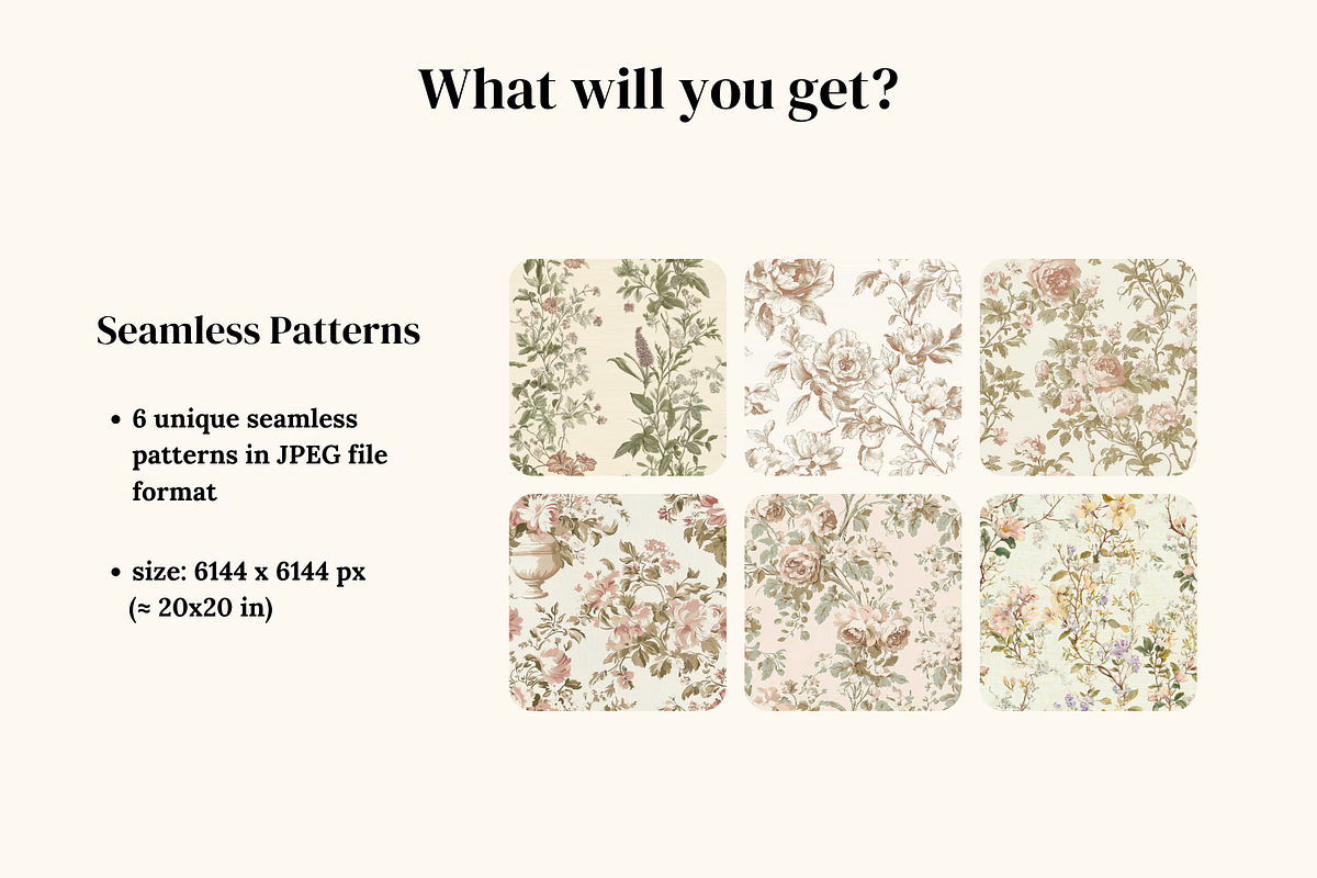 Antique Botanical Patterns & Prints, a Pattern Graphic by Ninterints (Photo 2 of 13)