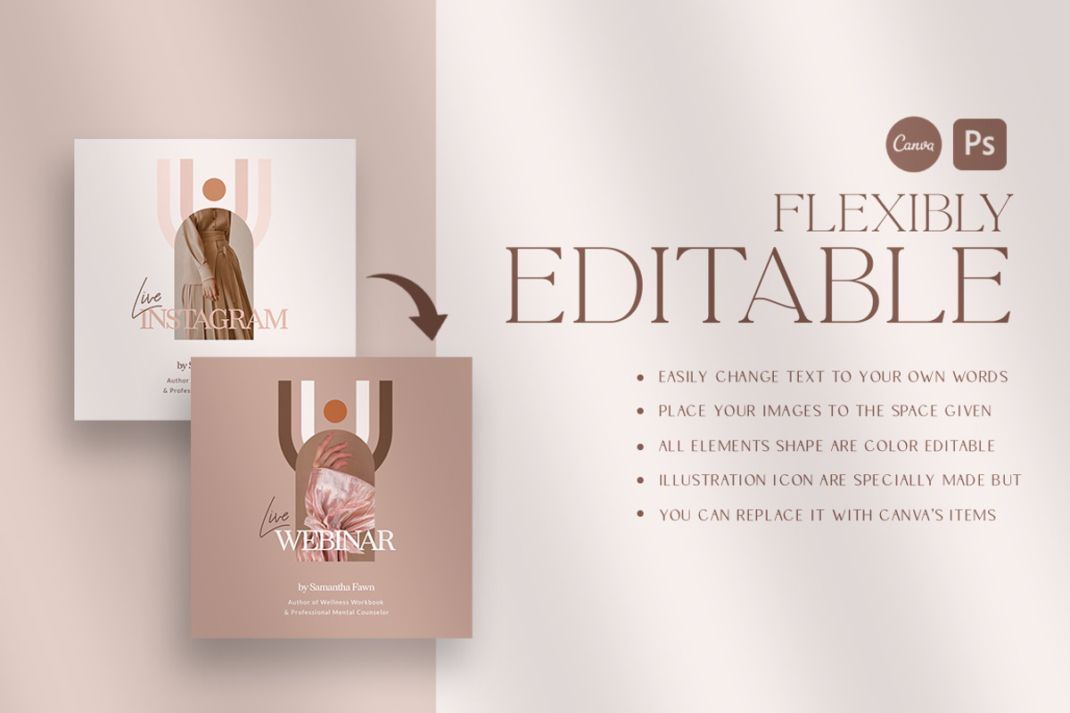 Instagram Puzzle Wellness CANVA | PS, a Social Media Template by Eviory (Photo 9 of 18)