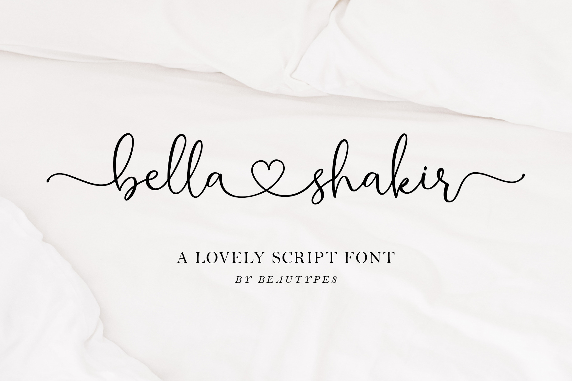 Bella Shakir | a lovely script font, a Script Font by Beautypes
