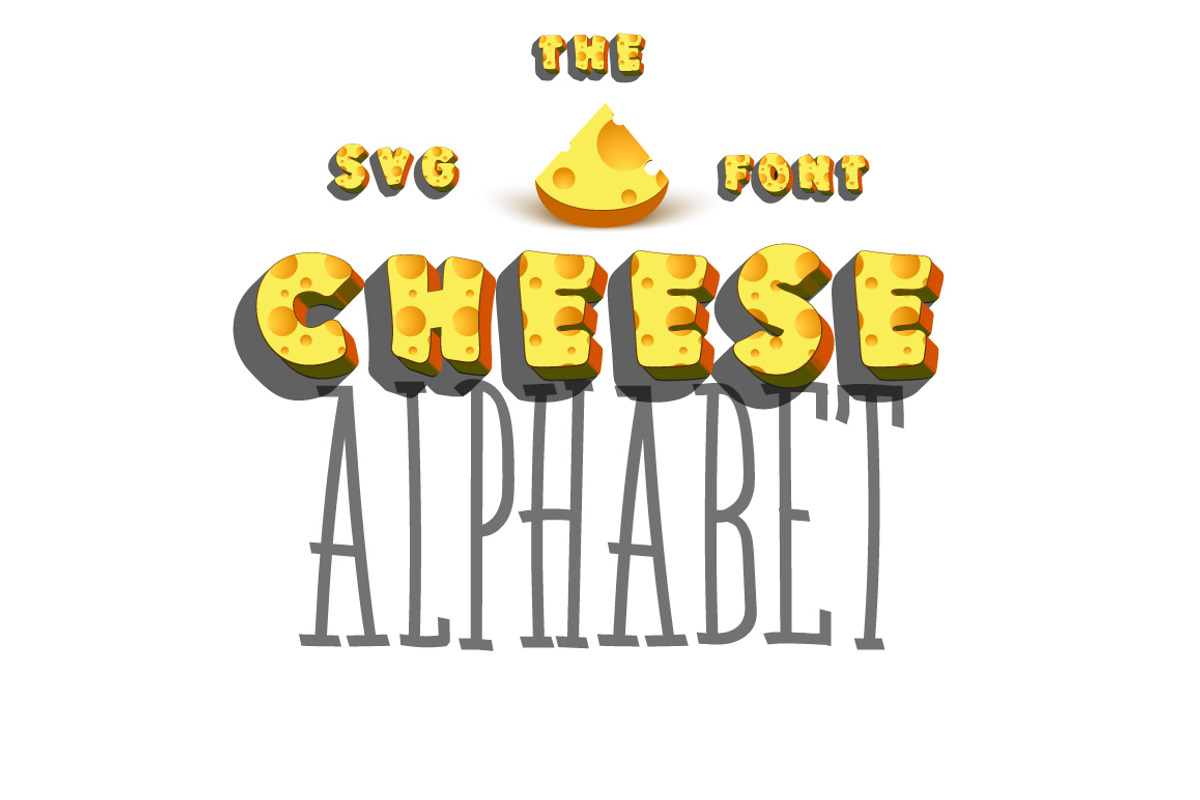 SVG 3d Font - Cheese